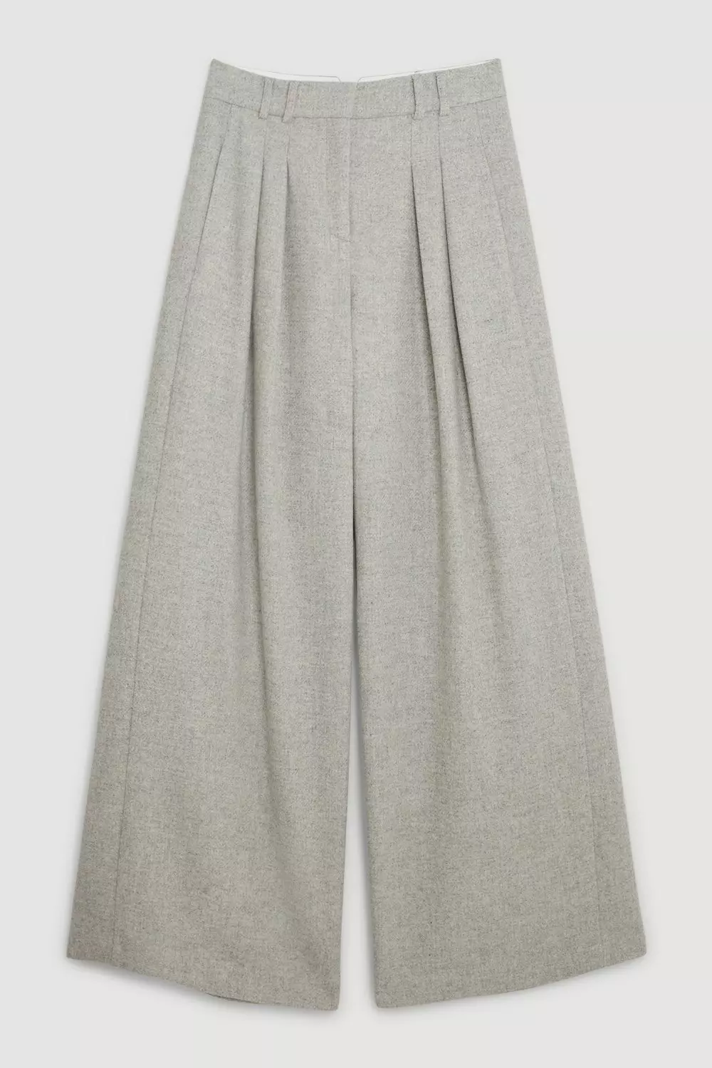 Petite Tailored Wool Blend Double Faced Wide Leg Pants | Karen Millen